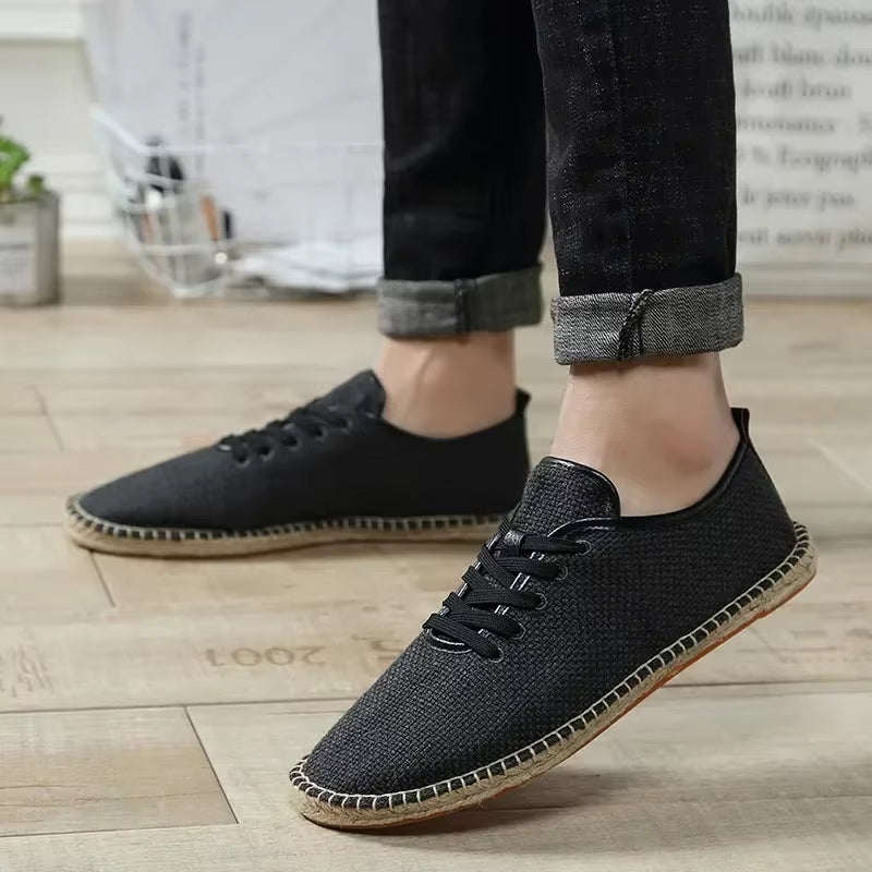 Heren espadrilles van ademend linnen - Mauro