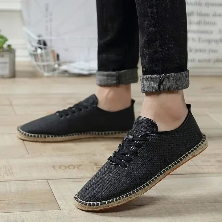 Heren espadrilles van ademend linnen - Mauro