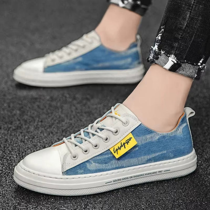 Slijtvaste denim sportschoenen voor heren in casual stijl - Bruno
