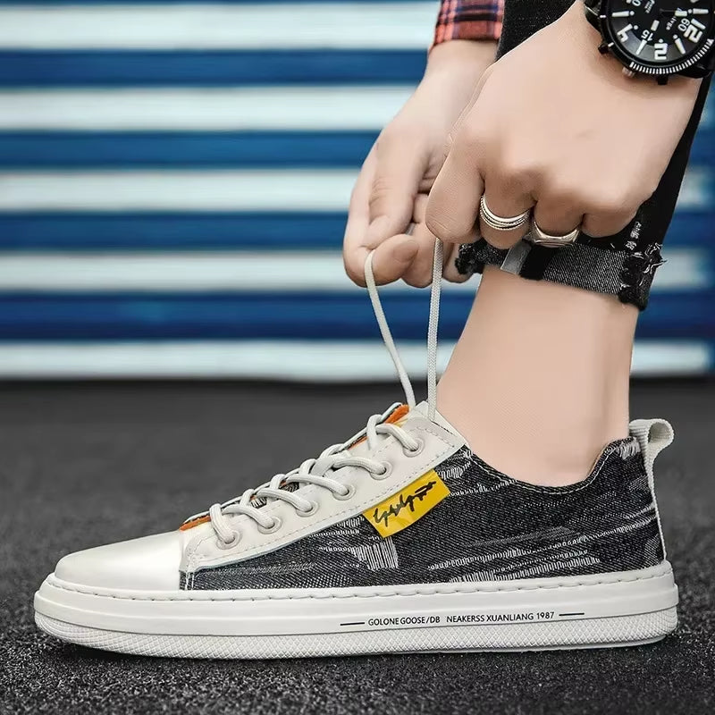 Slijtvaste denim sportschoenen voor heren in casual stijl - Bruno
