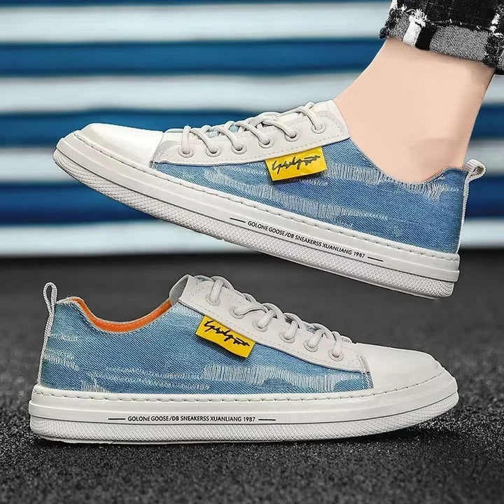 Slijtvaste denim sportschoenen voor heren in casual stijl - Bruno