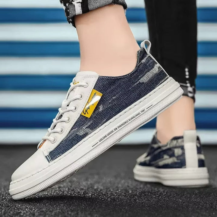 Slijtvaste denim sportschoenen voor heren in casual stijl - Bruno