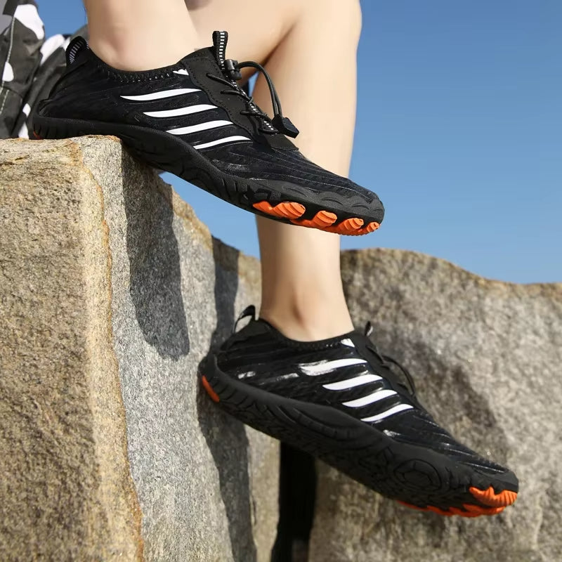 Ademende herenschoenen in aquastijl van mesh - Damien
