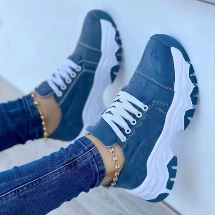 Trainers voor dames met dikke zolen en gekarteld ontwerp - Rebeca