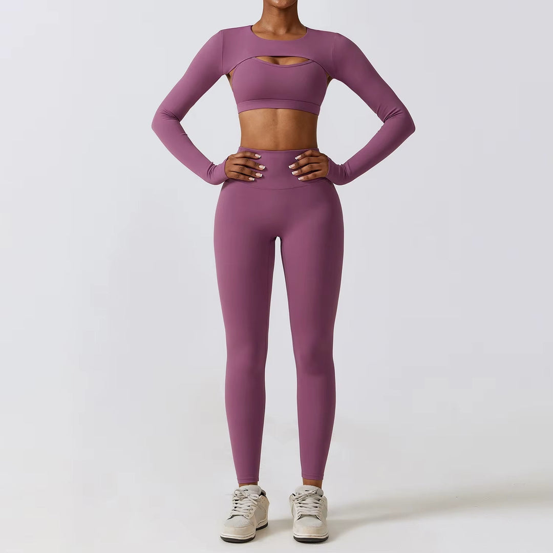 Dames-set in compressief lycra met uitgesneden ontwerp - Amanda