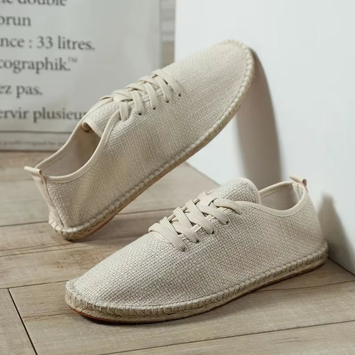 Heren espadrilles van ademend linnen - Mauro