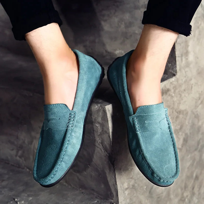 Echte suède casual herenschoenen - Larkstone