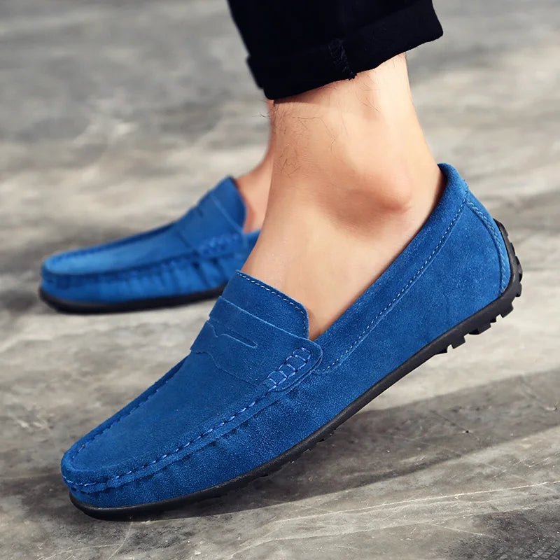 Echte suède casual herenschoenen - Larkstone