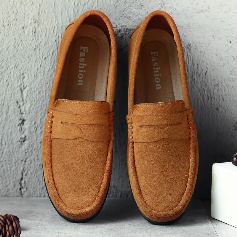 Echte suède casual herenschoenen - Larkstone