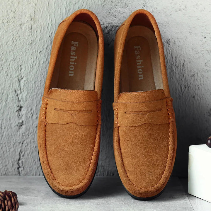 Echte suède casual herenschoenen - Larkstone