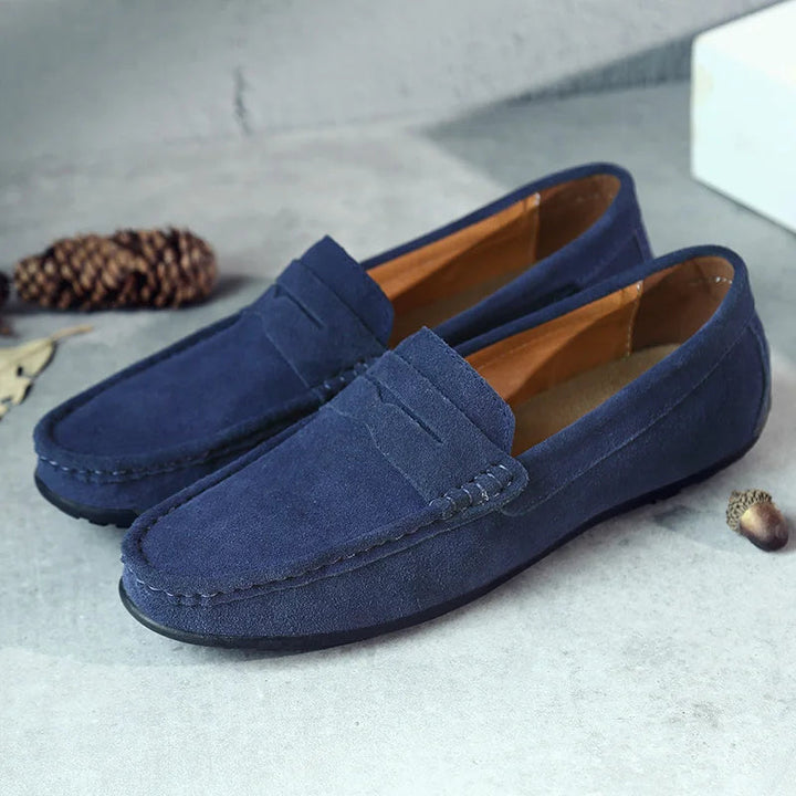 Echte suède casual herenschoenen - Larkstone