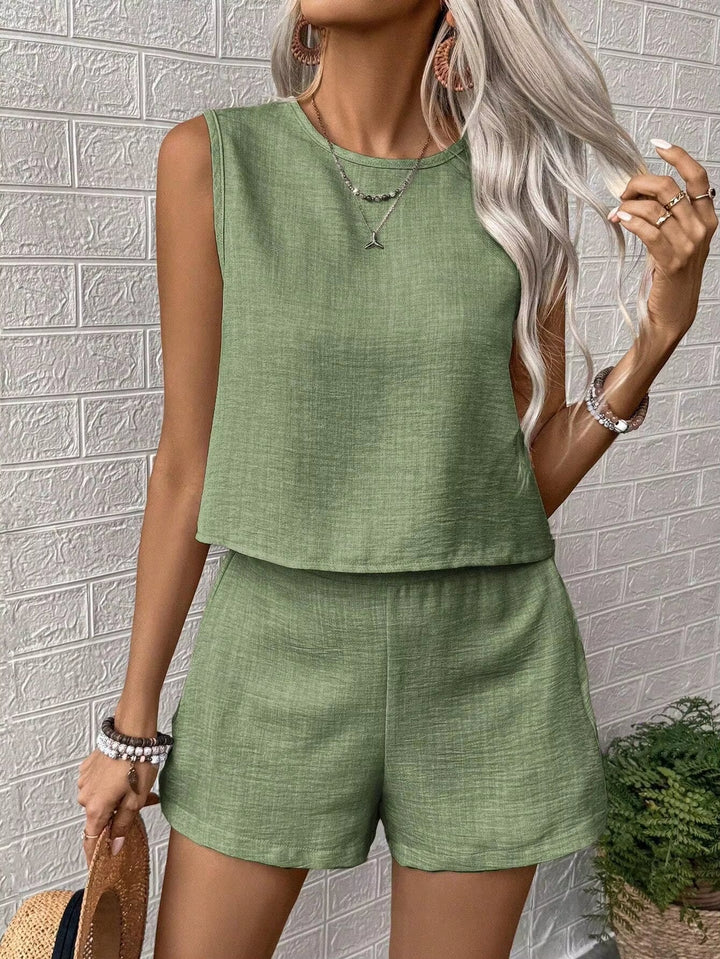 Zomers casual topje en shorts voor dames - Isela