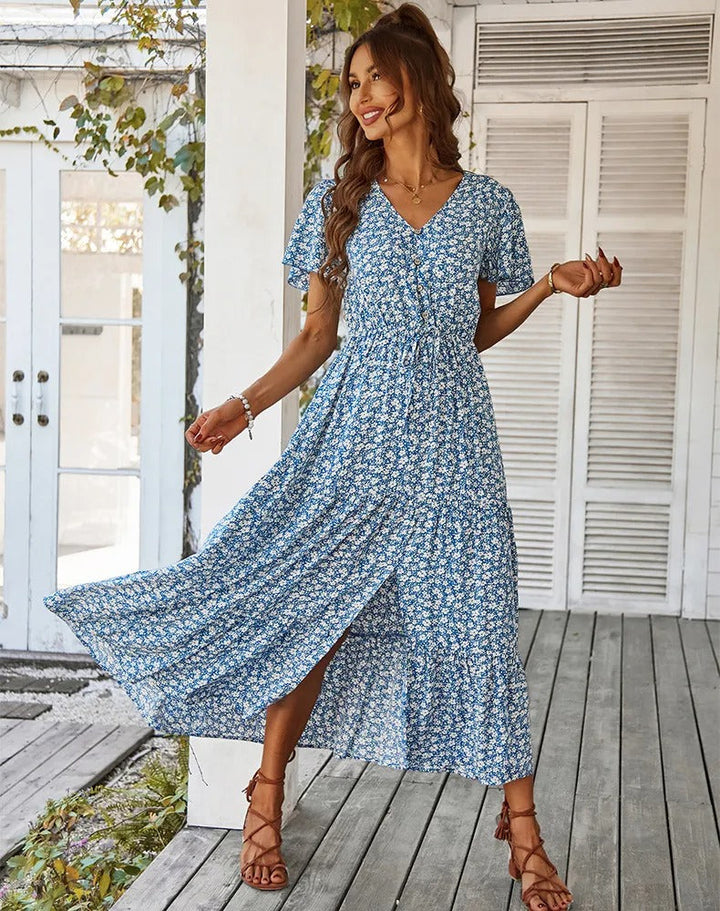 Sina - Bloemen maxi jurk