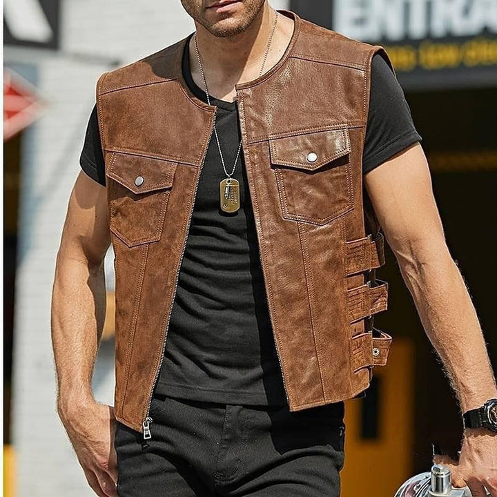 Herengilet in bikerstijl van synthetisch leer - Ernesto