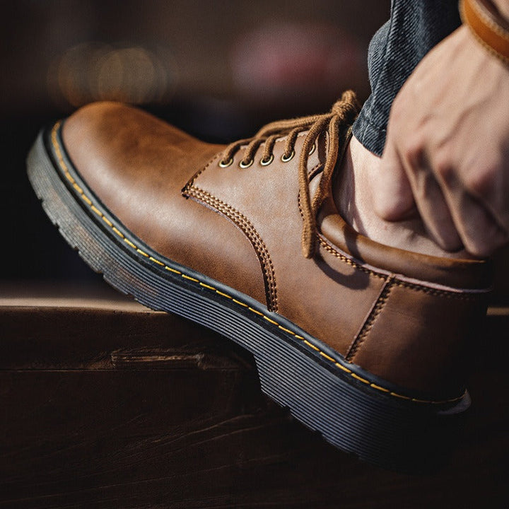 Heren casual stijl echt lederen lage schoenen - Ernesto