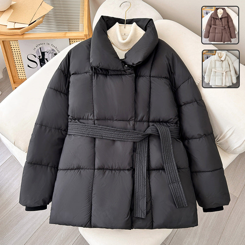 Trendy dames winterjas met verstelbare riem - Freja