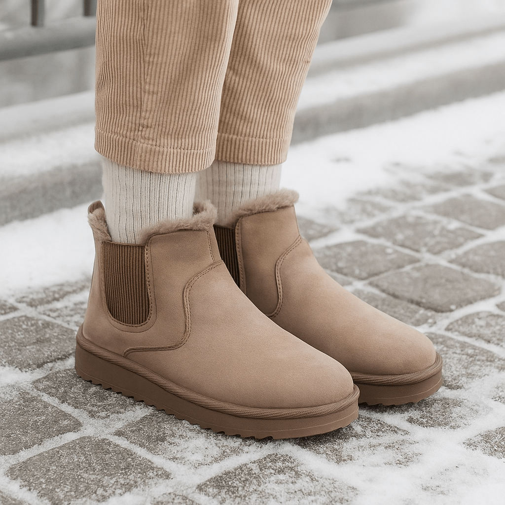 Chelsea enkellaarsjes met geborstelde binnenkant - Maelis