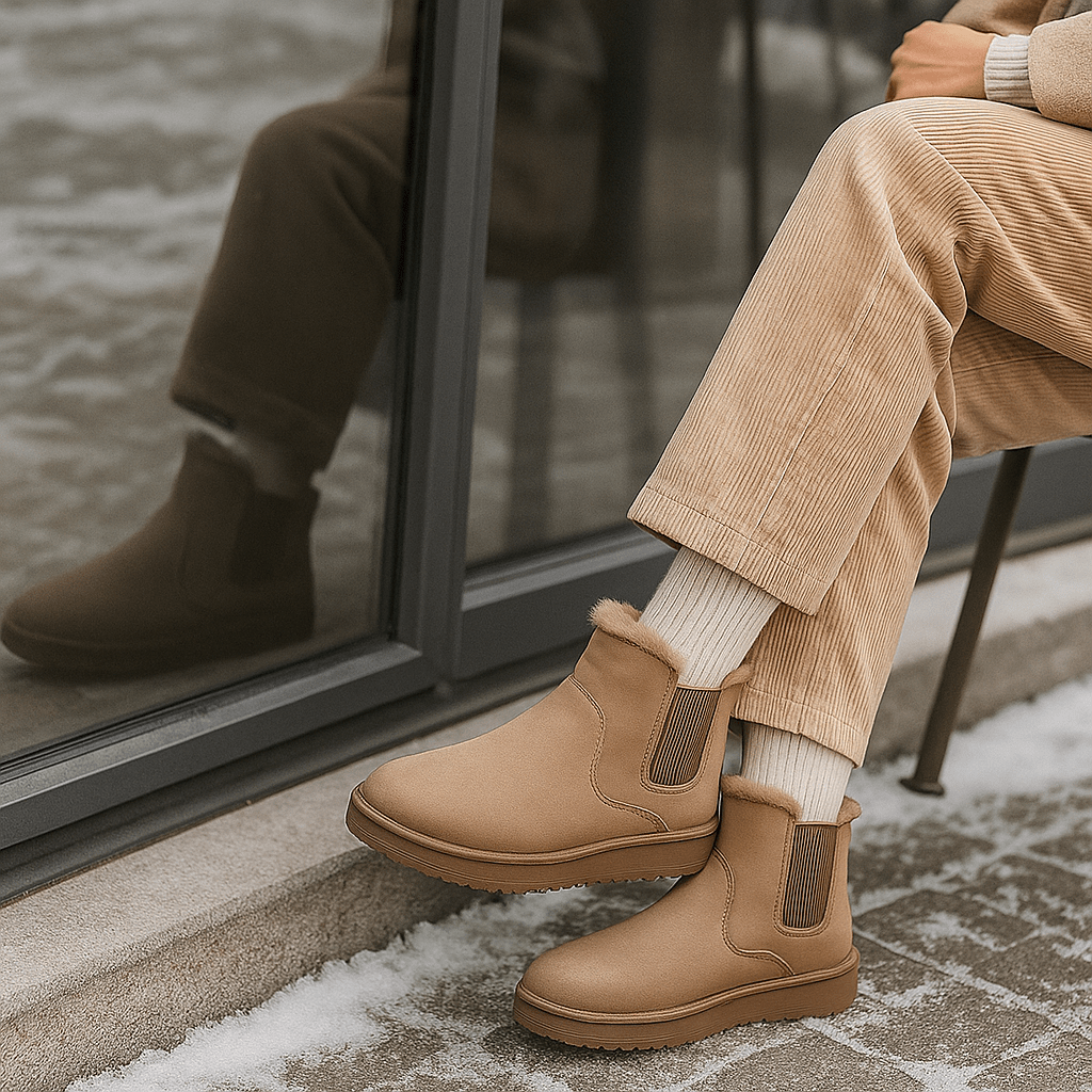 Chelsea enkellaarsjes met geborstelde binnenkant - Maelis