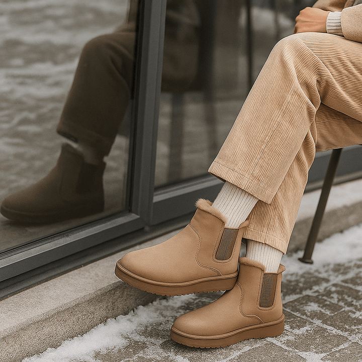 Chelsea enkellaarsjes met geborstelde binnenkant - Maelis