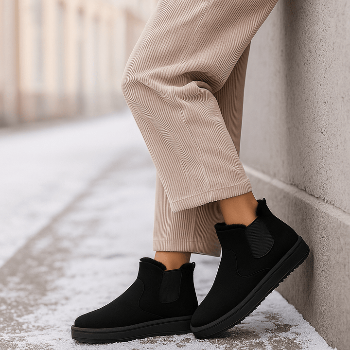 Chelsea enkellaarsjes met geborstelde binnenkant - Maelis