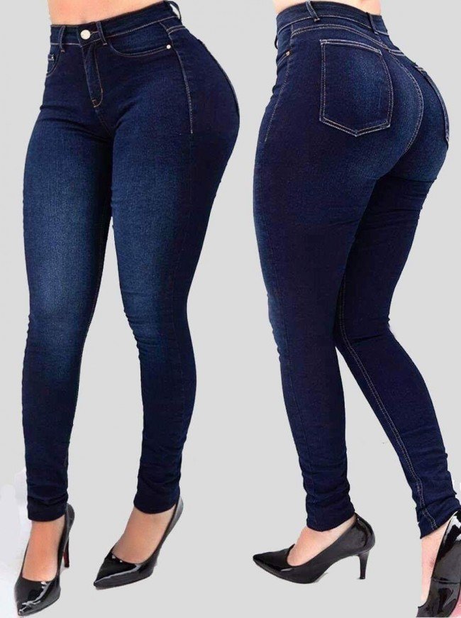 Jasmin - ComfyChic winter skinny jeans met hoge taille