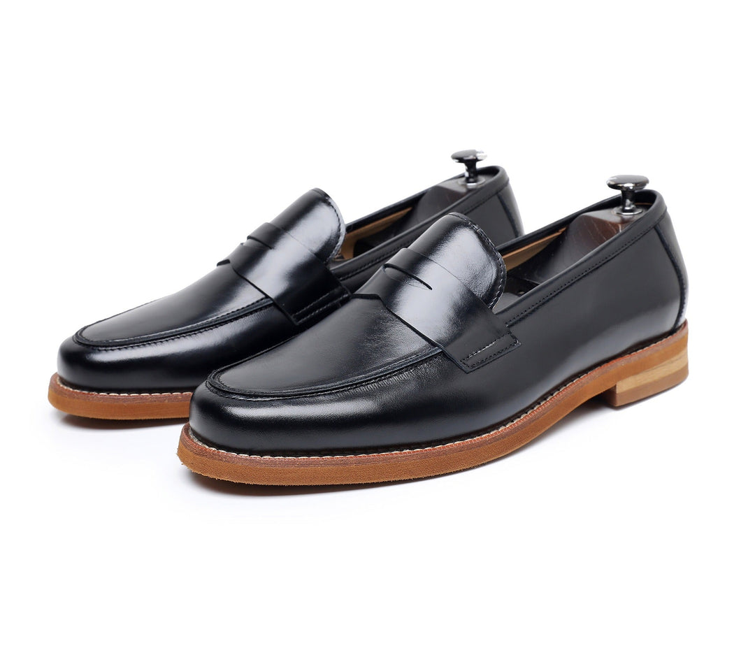 Heren bruine klassieke stijl echt leren loafers - Whitmore