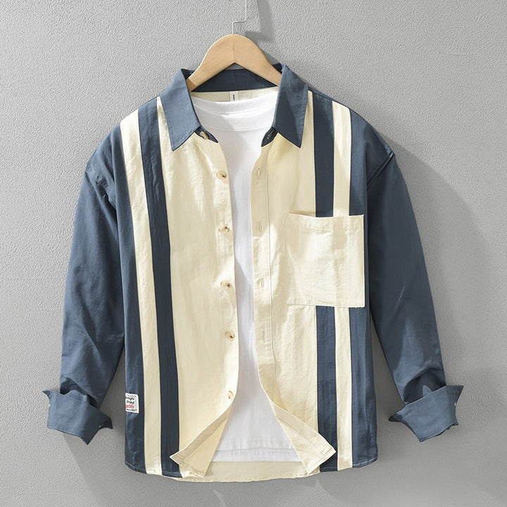 Katoenen overhemd met retroprint voor heren - Mateo