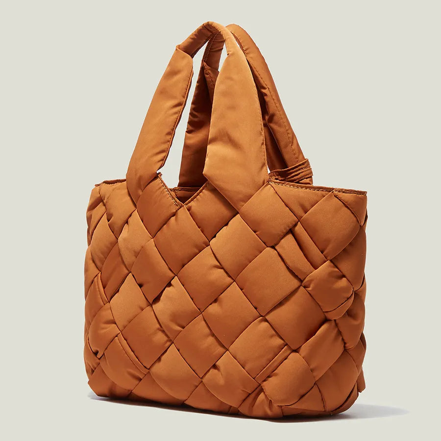 Gewatteerde canvas shopper tas voor dames - Sara