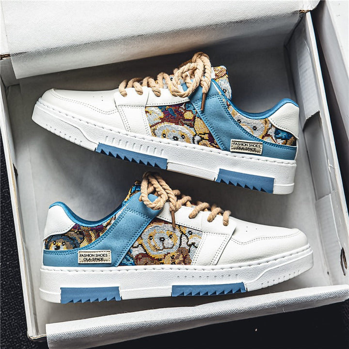 Herensneakers met geborduurd paneel casual stijl - Elías