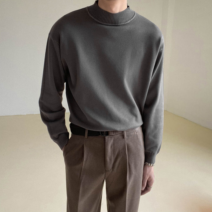 Effen gebreide herentrui - Renwald