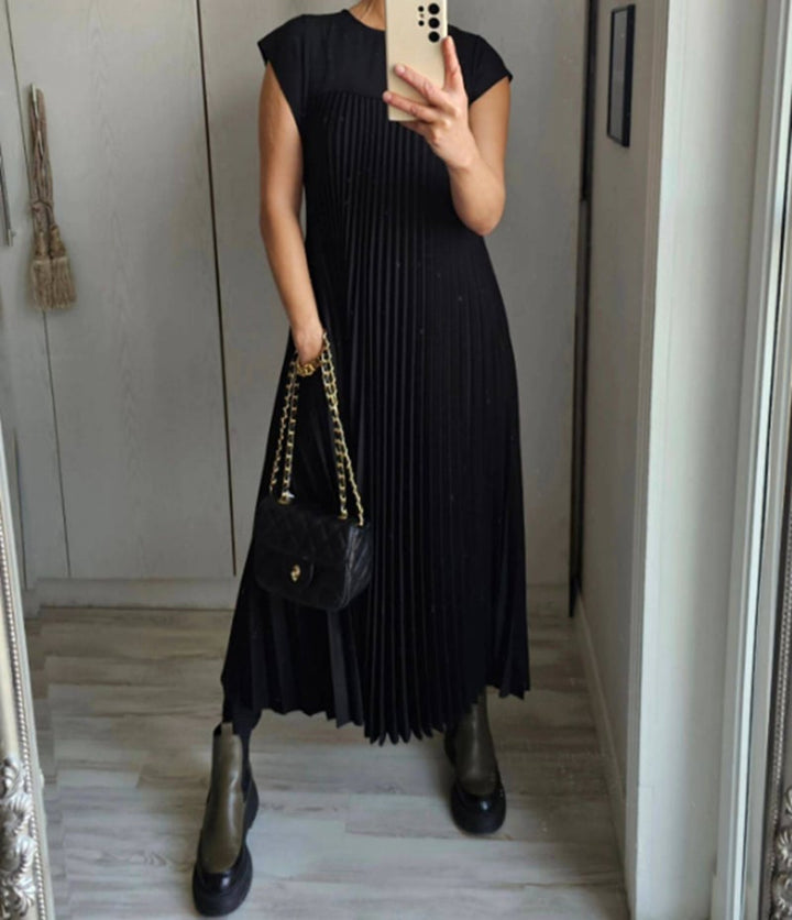 Rachel - Basic jurk met korte mouwen