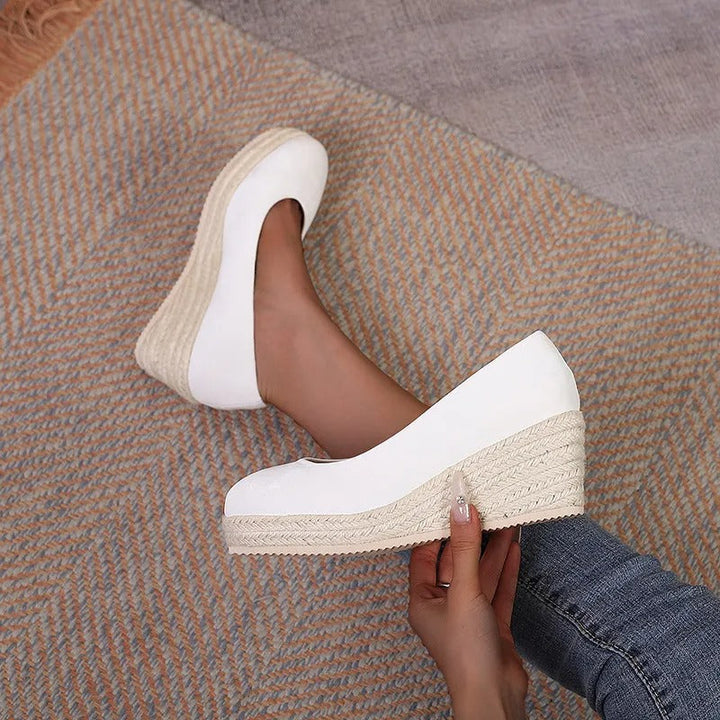 Platte damesschoenen met gevlochten zool in espadrillestijl - Élodie