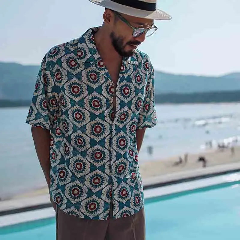 Victor - Stijlvol zomeroverhemd voor heren in vintage stijl