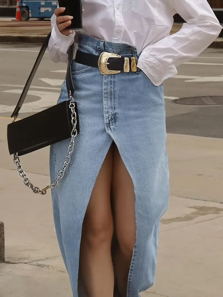 Modieuze denim rok voor dames, perfect voor een casual en trendy look