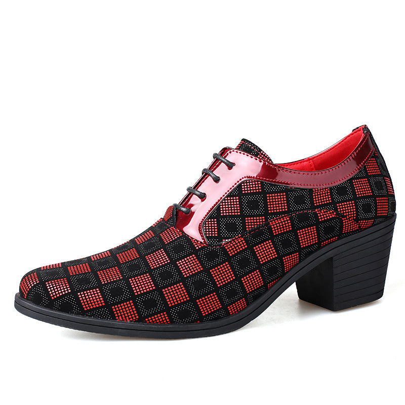 Herenschoenen blokhak spitse teen - Enric