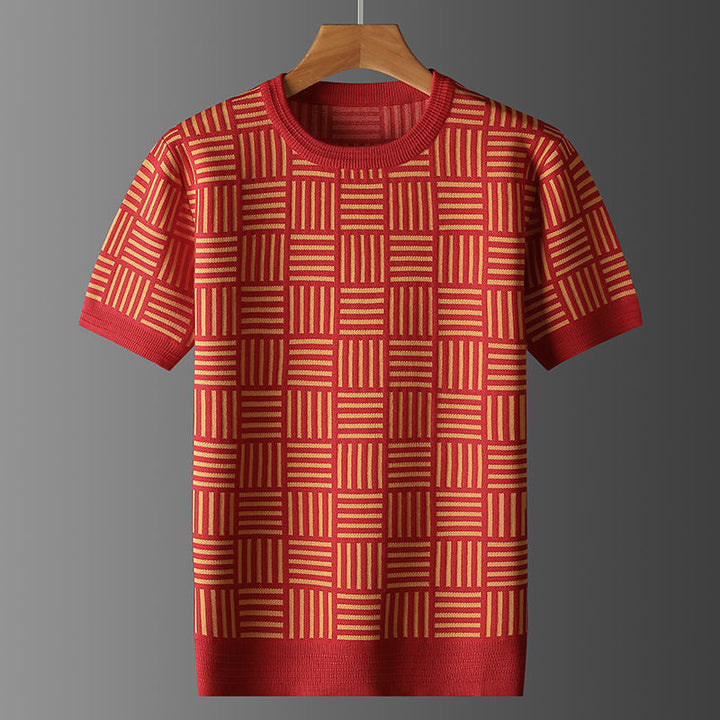 Grafisch gebreide herentrui - Kairon