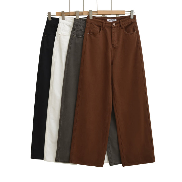 Damesbroek met wijde pijpen en hoge taille - Savrelle