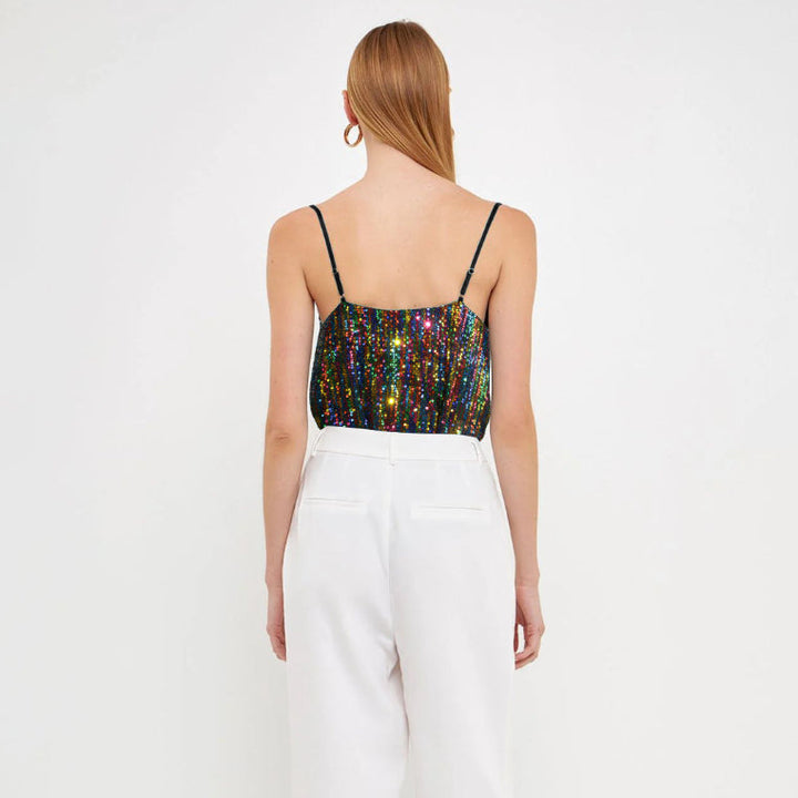 Damestop met lichtgevende pailletten - Nerya