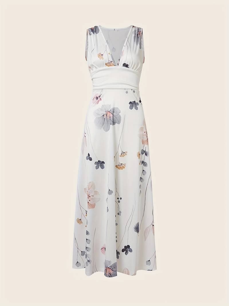Cassandra - Maxi-jurk met bloemenprint
