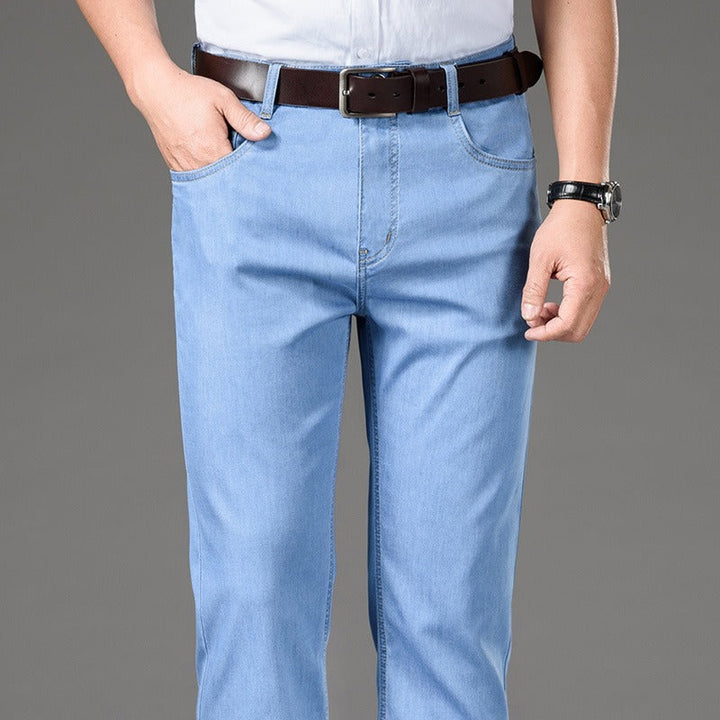 Rechte stretch katoenen herenjeans - Mateo