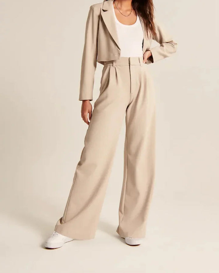 Wijde broek met hoge taille - Elira