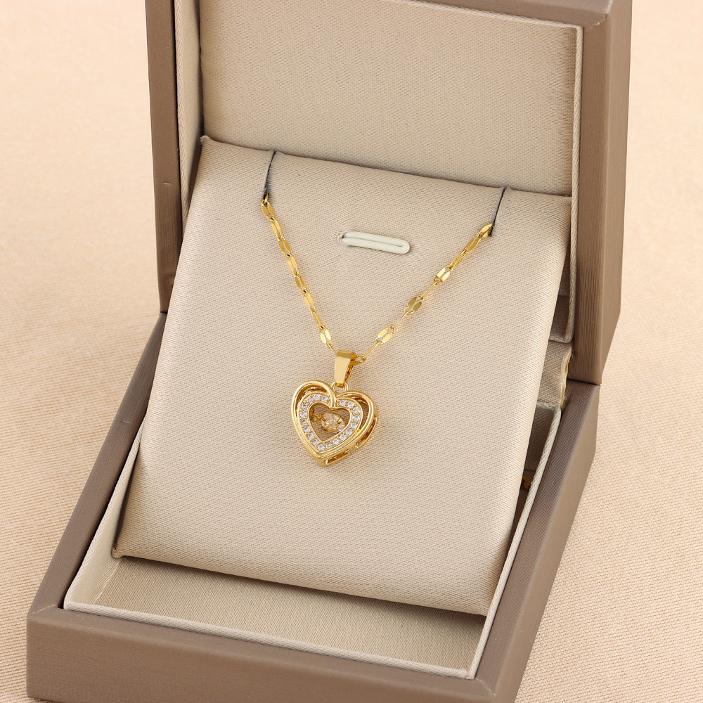 Dubbele hart ketting vrouw - Liora