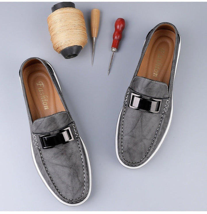 Stijlvolle bruine leren herenschoenen Britse stijl - Weston