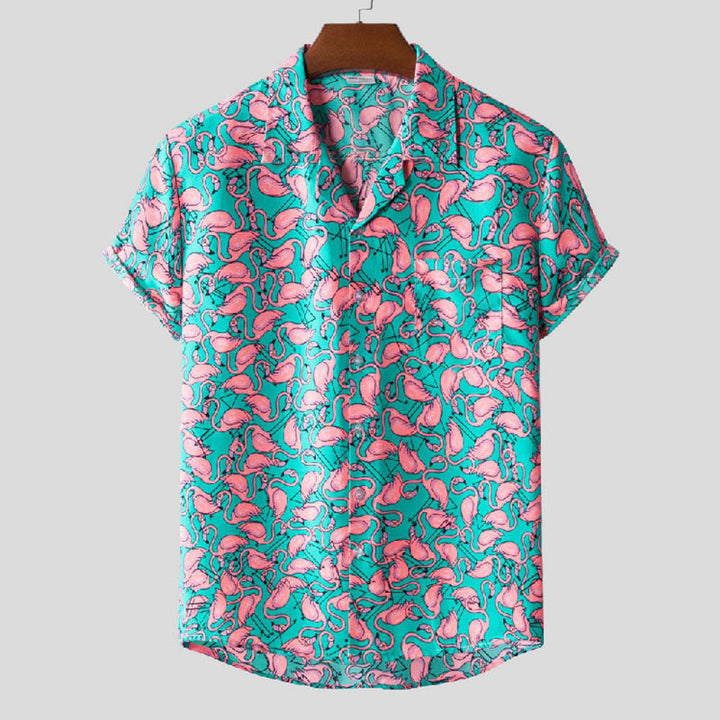 Tropisch vakantieshirt met print voor mannen