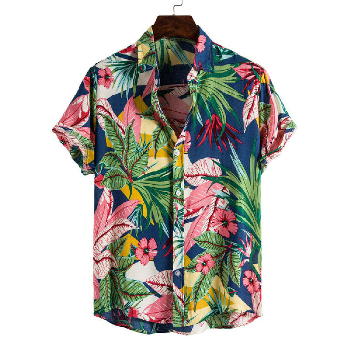 Exotisch heren vakantieshirt met print