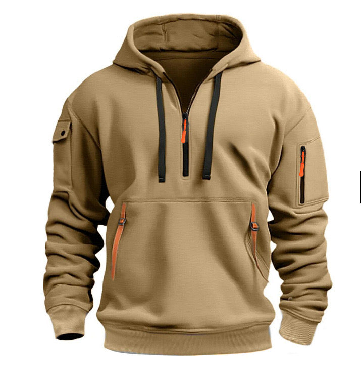 Heren sweatshirt met capuchon en zakken - Cesar