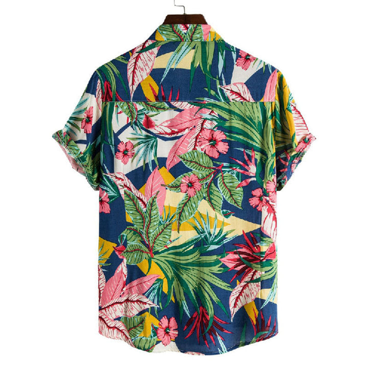 Exotisch heren vakantieshirt met print