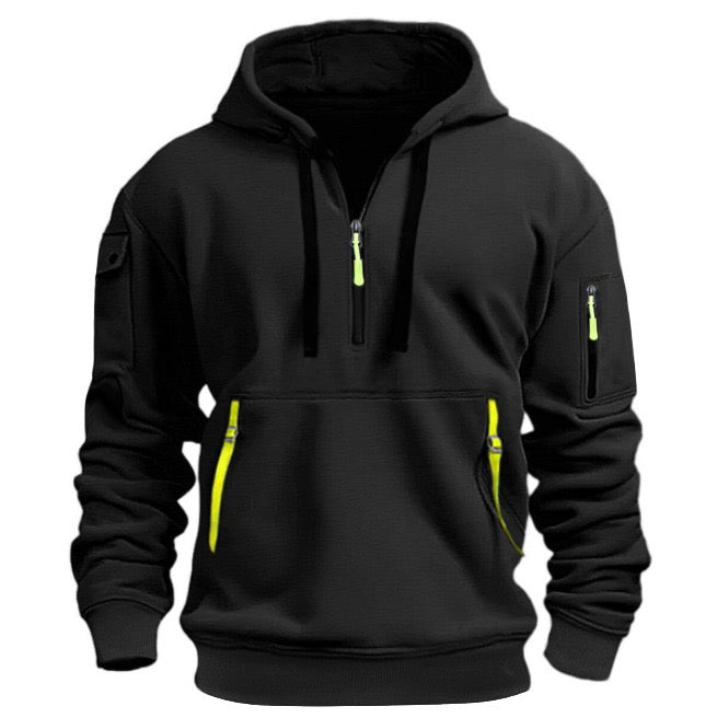 Heren sweatshirt met capuchon en zakken - Cesar