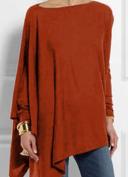 Mery - Modieuze poncho met asymmetrie