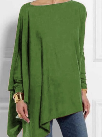 Mery - Modieuze poncho met asymmetrie